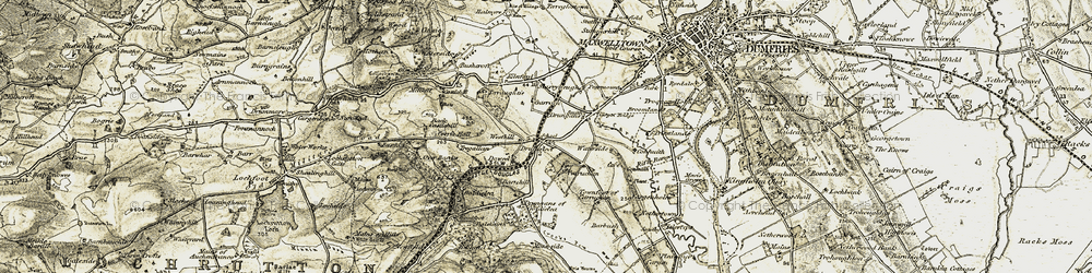 Old map of Westhill in 1901-1905