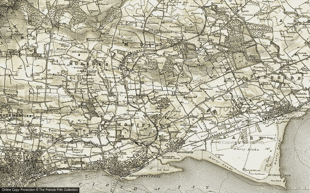 Old Map of Drumsturdy, 1907-1908 in 1907-1908