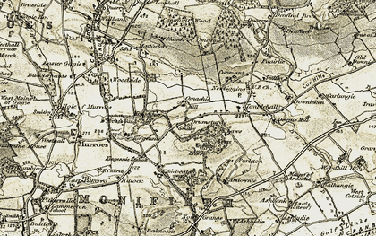Old map of Drumsturdy in 1907-1908