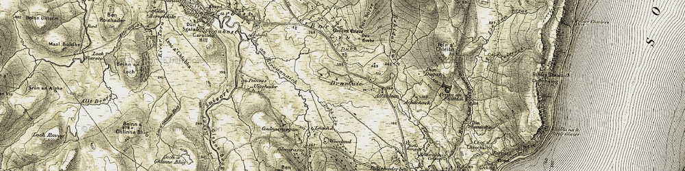 Old map of Drumuie in 1909