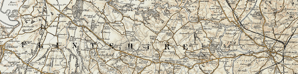 Old map of Brunett in 1902