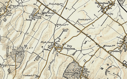Old map of Dry Drayton in 1899-1901