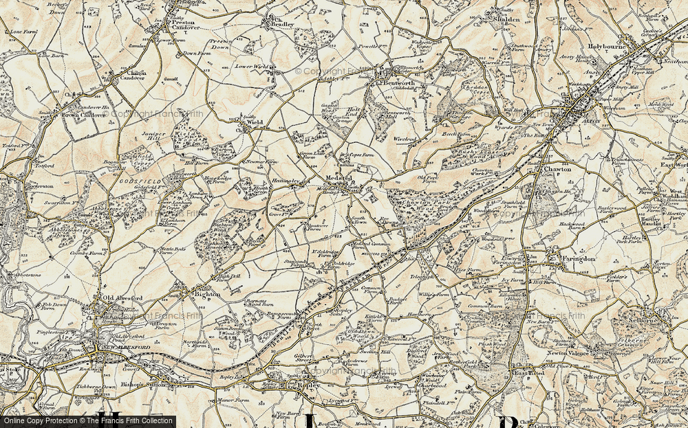 Old Map of Dry Hill, 1897-1900 in 1897-1900