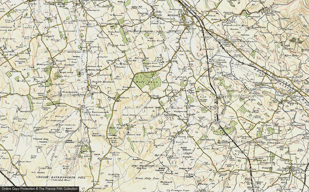 Old Map of Historic Map covering Wraes, The in 1901-1904