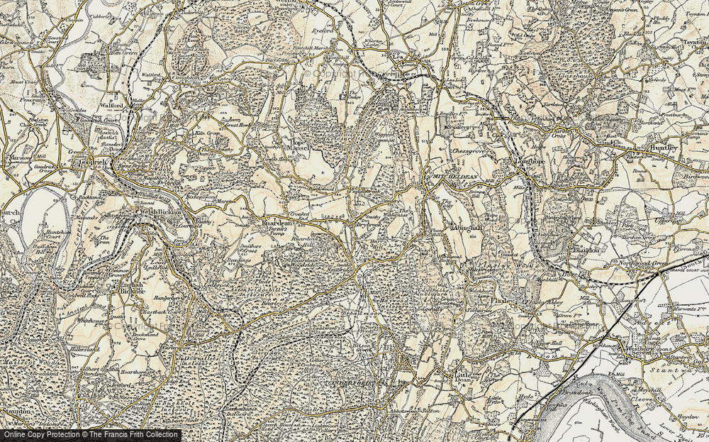 Old Map of Drybrook, 1899-1900 in 1899-1900