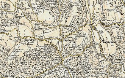 Old map of Drybrook in 1899-1900