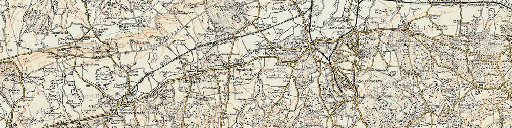 Old map of Dryhill in 1898