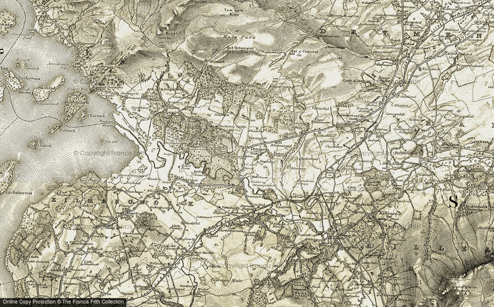 Old Map of Historic Map covering Blarnavaid in 1905-1907