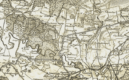 Old map of Blairfad in 1905-1907