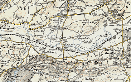 Old map of Dryslwyn in 1900-1901