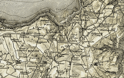 Old map of Afforsk in 1909-1910