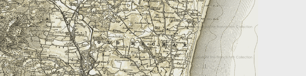 Old map of Dubford in 1909