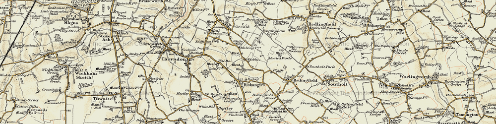 Old map of Dublin in 1901