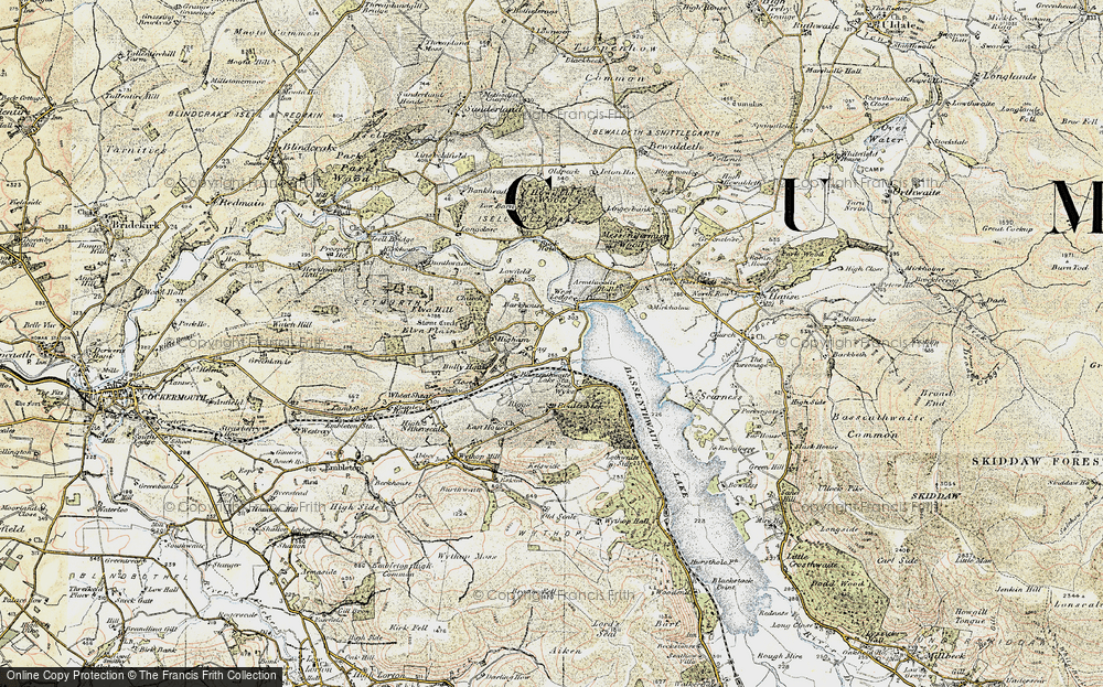 Old Map of Historic Map covering Buckholme Island in 1901-1904