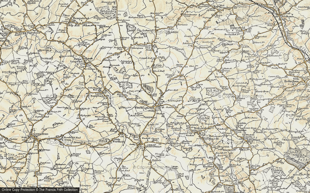 Old Map of Duck End, 1898-1899 in 1898-1899