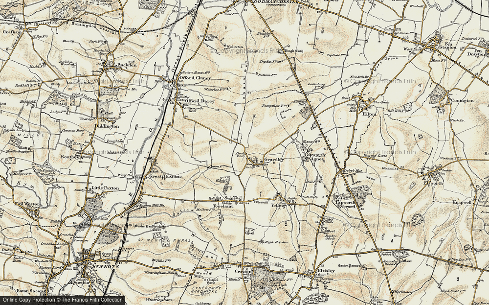 Old Map of Duck End, 1898-1901 in 1898-1901
