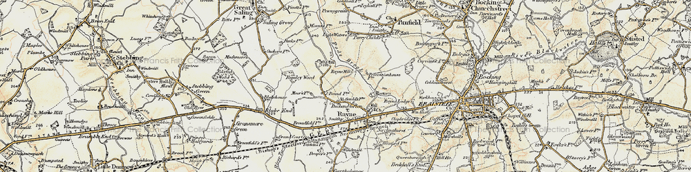 Old map of Duckend Green in 1898-1899
