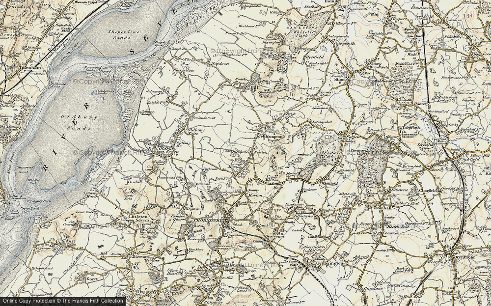 Old Map of Duckhole, 1899 in 1899