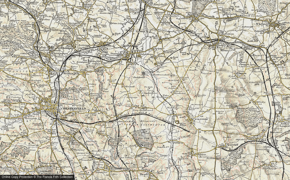 Old Map of Duckmanton, 1902-1903 in 1902-1903