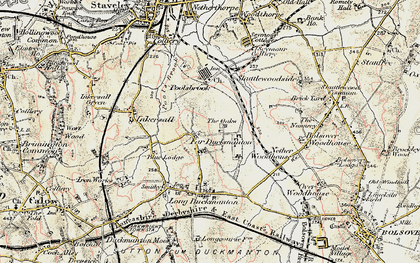 Old map of Duckmanton in 1902-1903