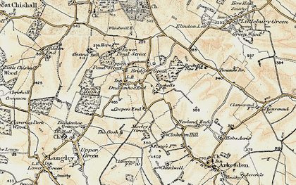 Old map of Duddenhoe End in 1898-1901