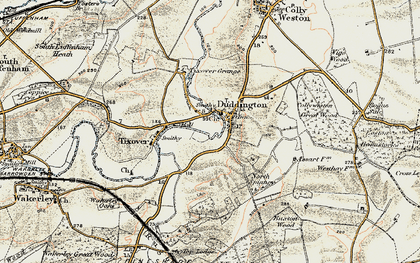 Old map of Duddington in 1901-1903