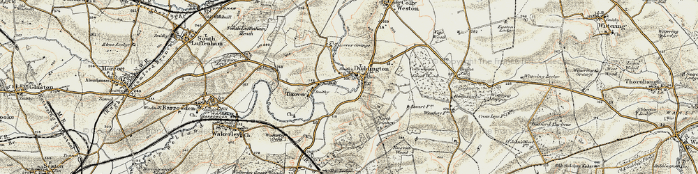 Old map of Duddington in 1901-1903