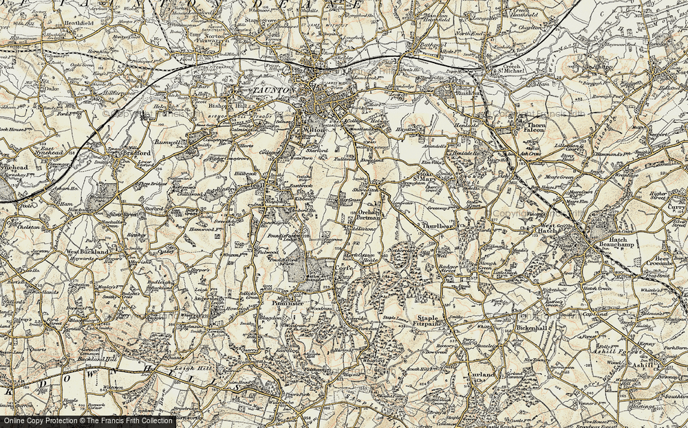 Old Map of Duddlestone, 1898-1900 in 1898-1900