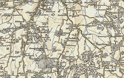 Old map of Duddlestone in 1898-1900