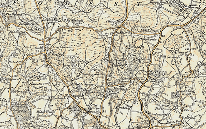 Old map of Duddleswell in 1898
