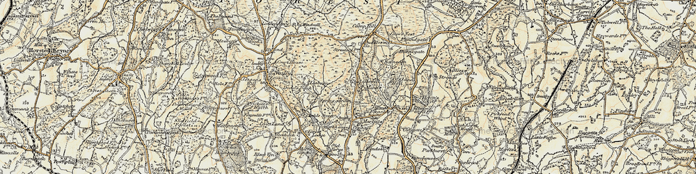 Old map of Duddleswell in 1898