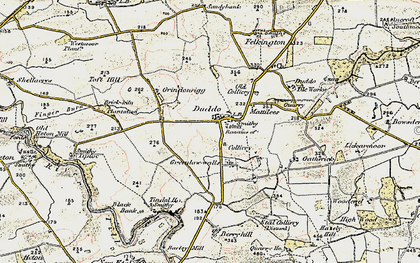 Old map of Duddo in 1901-1903