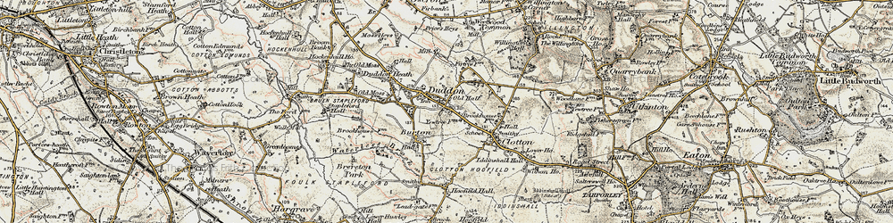 Old map of Duddon in 1902-1903