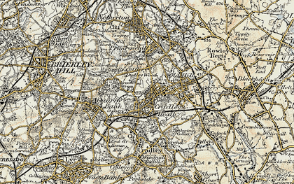 Old map of Dudley Wood in 1902