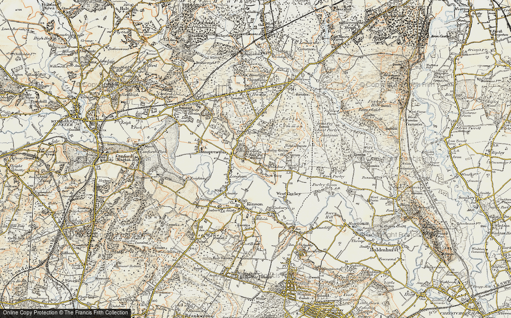 Old Map of Dudsbury, 1897-1909 in 1897-1909