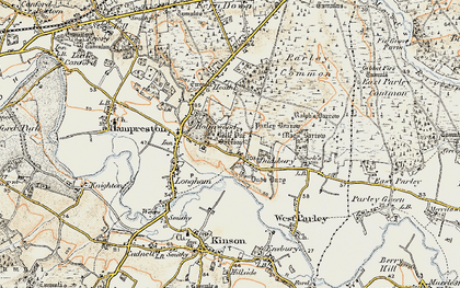 Old map of Dudsbury in 1897-1909