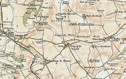 Old map of Duggleby Howe in 1903-1904
