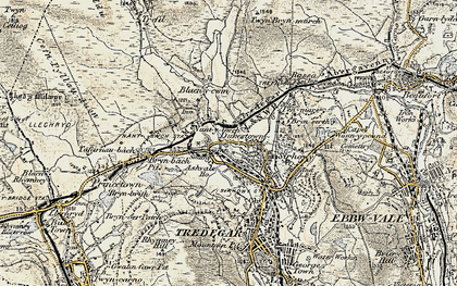 Old map of Dukestown in 1899-1900