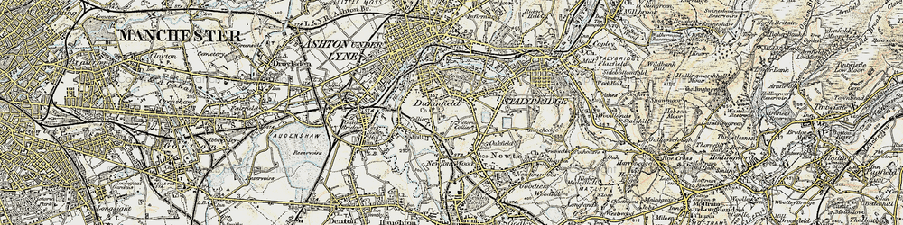Old map of Dukinfield in 1903