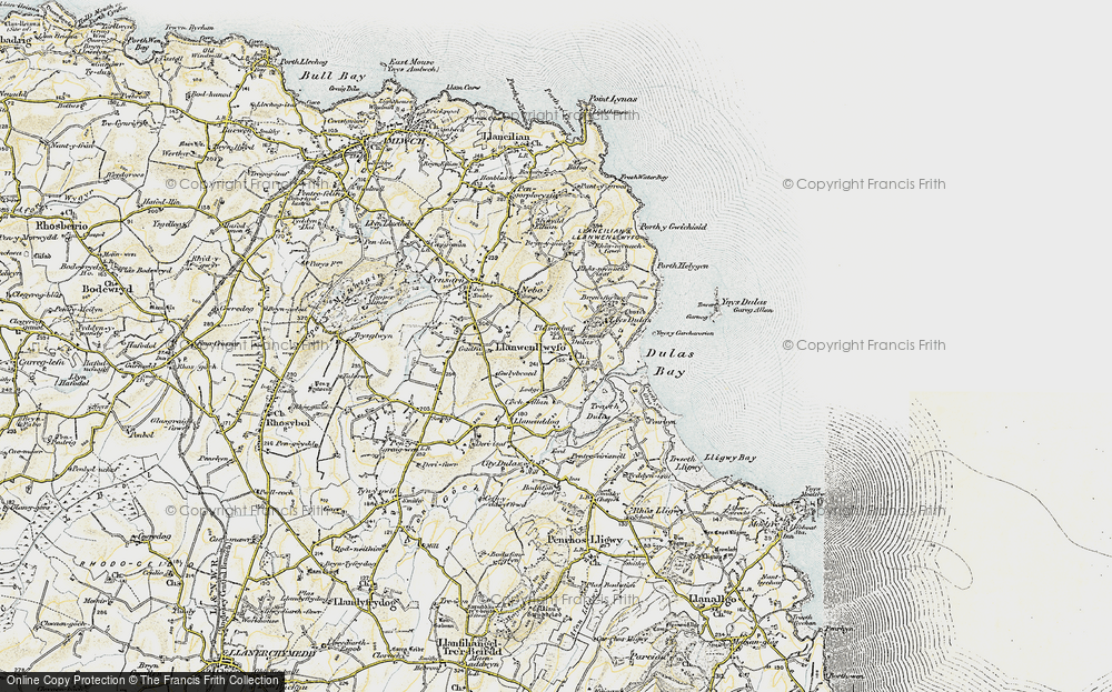 Old Map of Historic Map covering Ynys y Carcharorion in 1903-1910