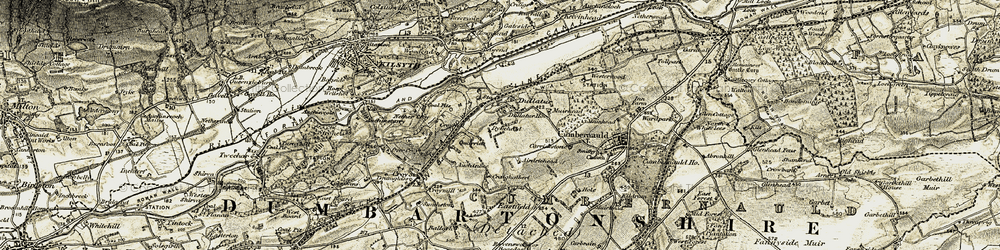 Old map of Dullatur in 1904-1907