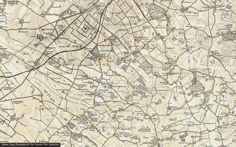 Old Map of Dullingham Ley, 1899-1901 in 1899-1901