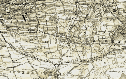 Old map of Duloch in 1903-1906