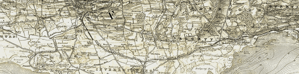 Old map of Duloch in 1903-1906