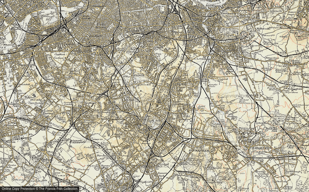 Old Map of Dulwich, 1897-1902 in 1897-1902