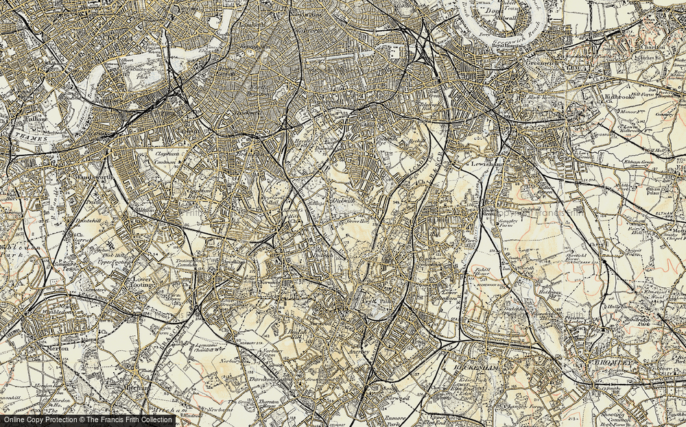 Old Map of Dulwich Village, 1897-1902 in 1897-1902
