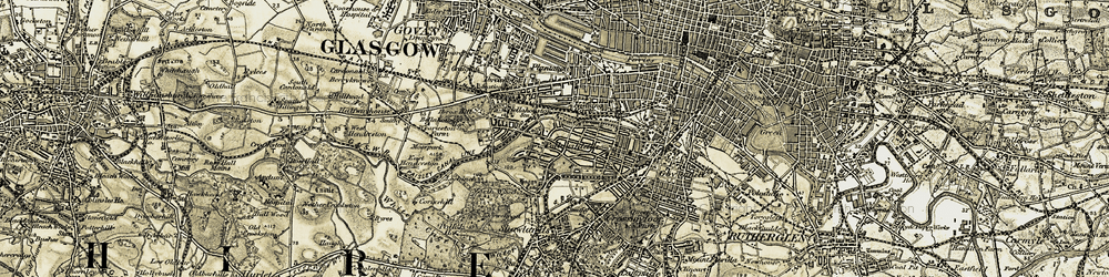 Old map of Dumbreck in 1904-1905