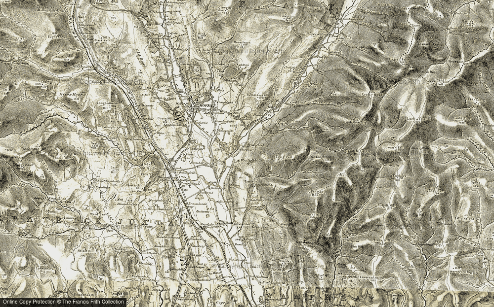 Old Map of Historic Map covering Beldcraig Wood in 1901-1904