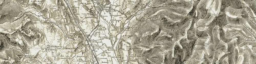 Old map of Wintergill Head in 1901-1904
