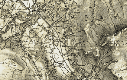 Old map of Blane Water in 1904-1907